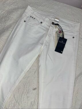 Parasuco White Skinny Jeans with Metal Accents